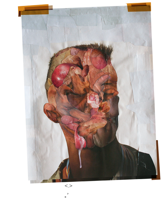 Fuck Face by, London, Deptford, artist, Paul Coombs, contemporary art, collage